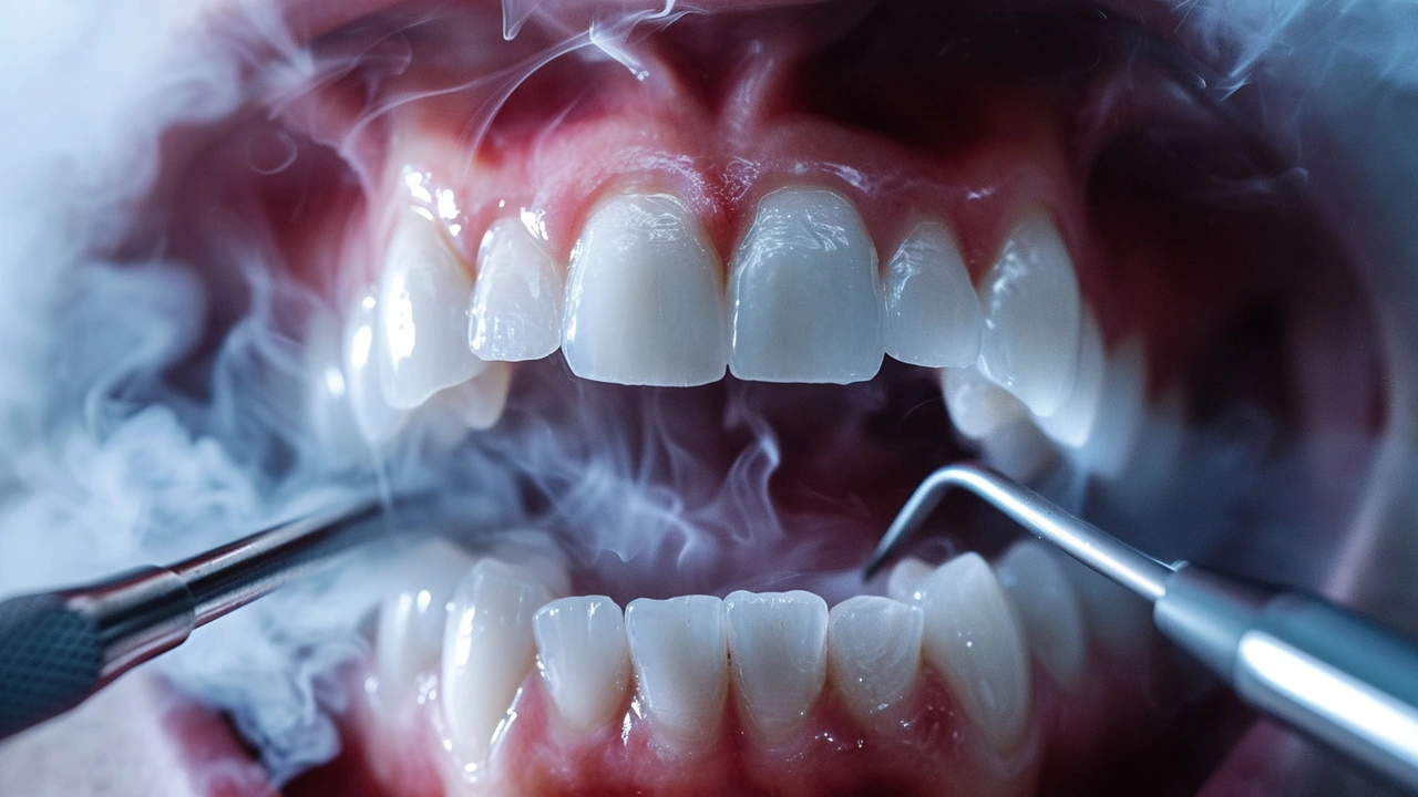 Jak dentista pozná, že používáte elektronickou cigaretu: Účinky vapování na zuby a dásně