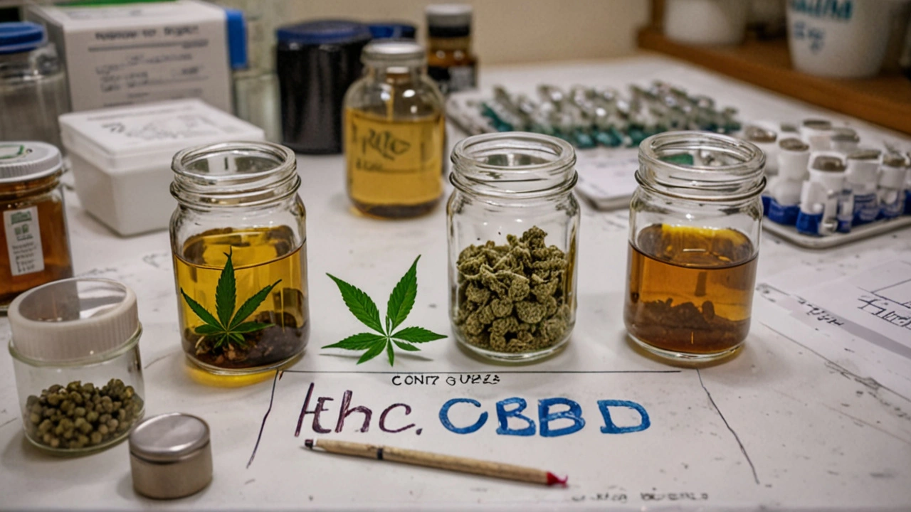 Účinky HHC ve srovnání s THC a CBD