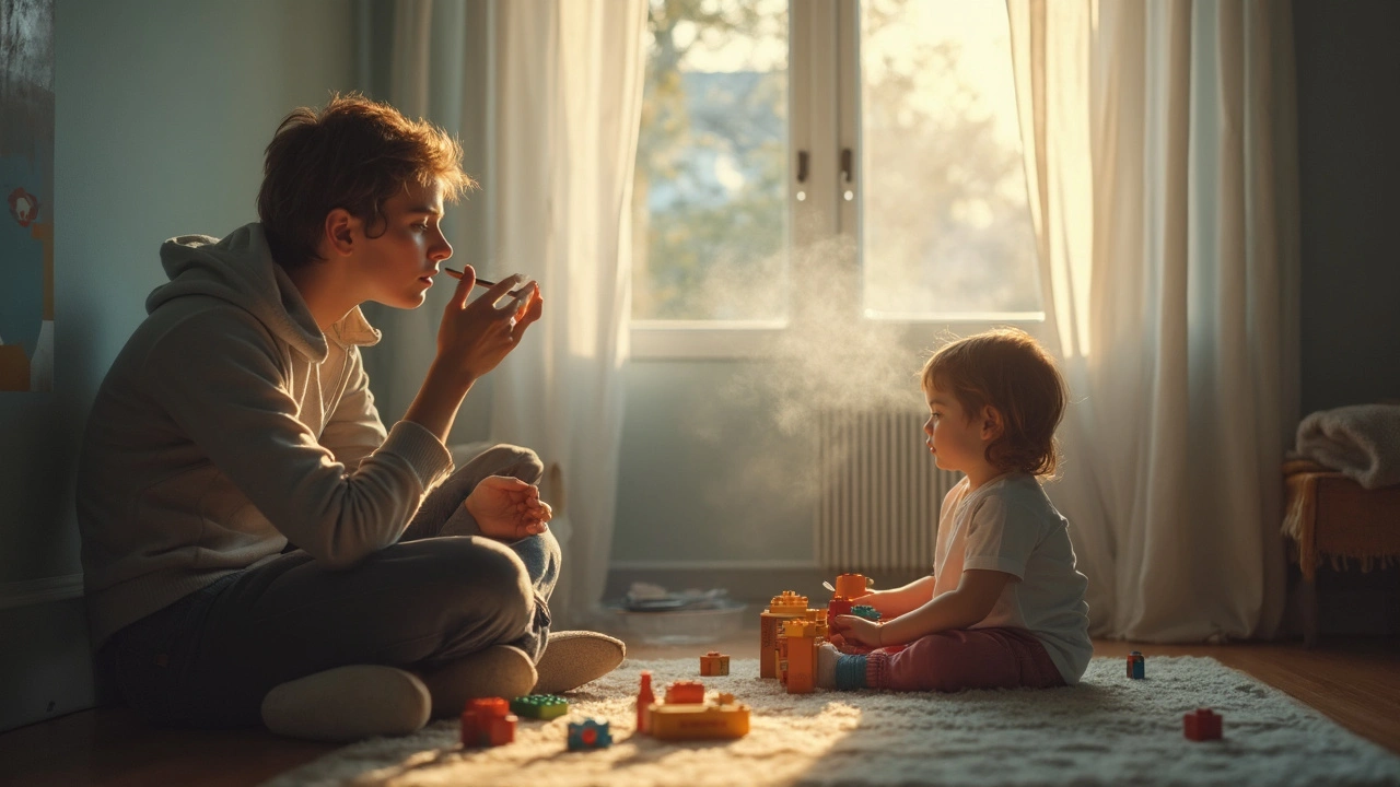 Je v pohodě vapovat THC kolem dětí?