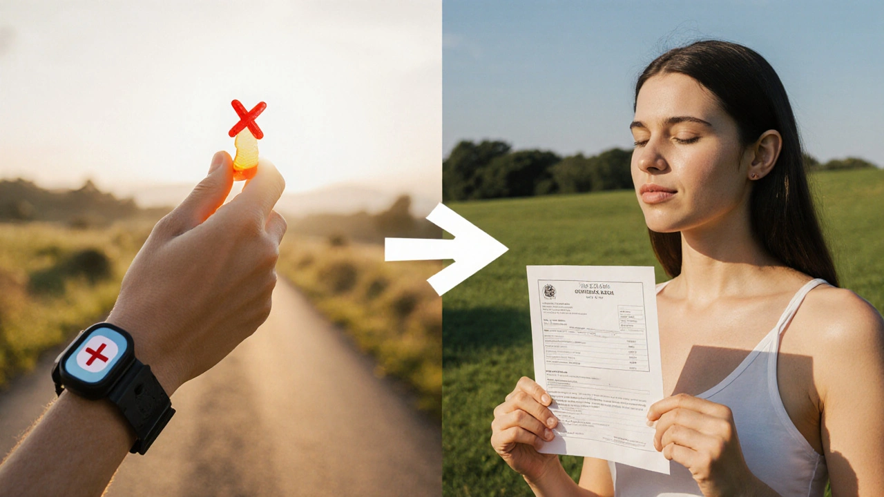 Dvě cesty: jedna s lékařským průkazem a zakázanými gumičkami, druhá s COA a klidným prostředím.