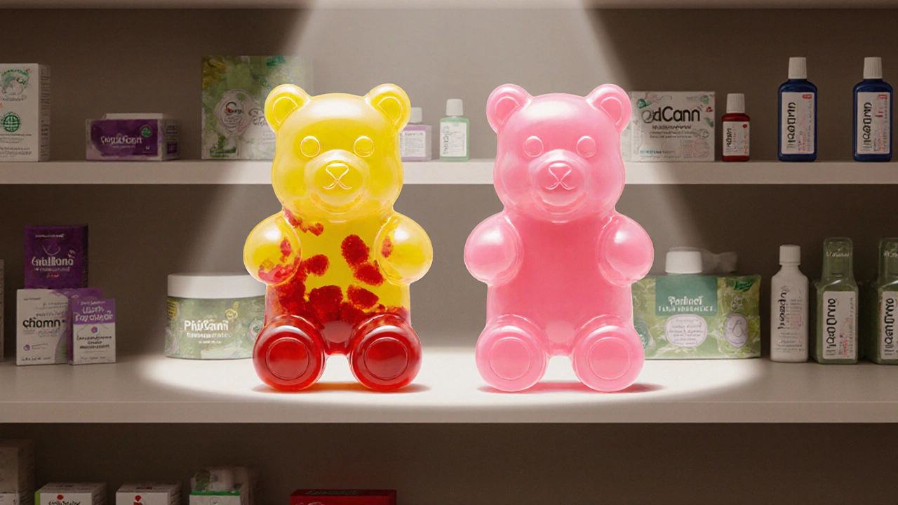 Dvě gumičky vedle sebe: jedna nerovnoměrně rozdělená, druhá dokonale rozdělená.