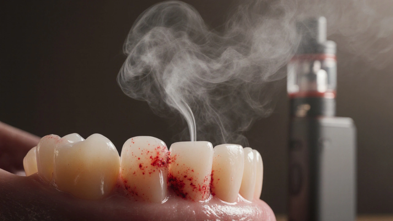 Může vaping s THC poškodit dásně?