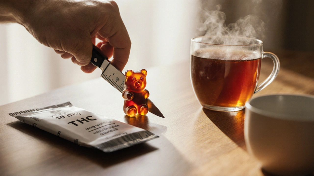 Můžete sníst půlku edibilu? Co potřebujete vědět o dělení THC gumiček