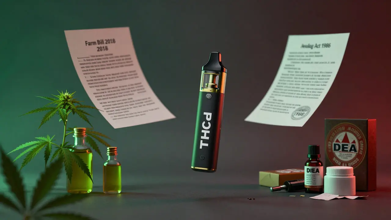 Vaping pero ve šedé zóně mezi zeleným konopím a červenými federálními zákony.