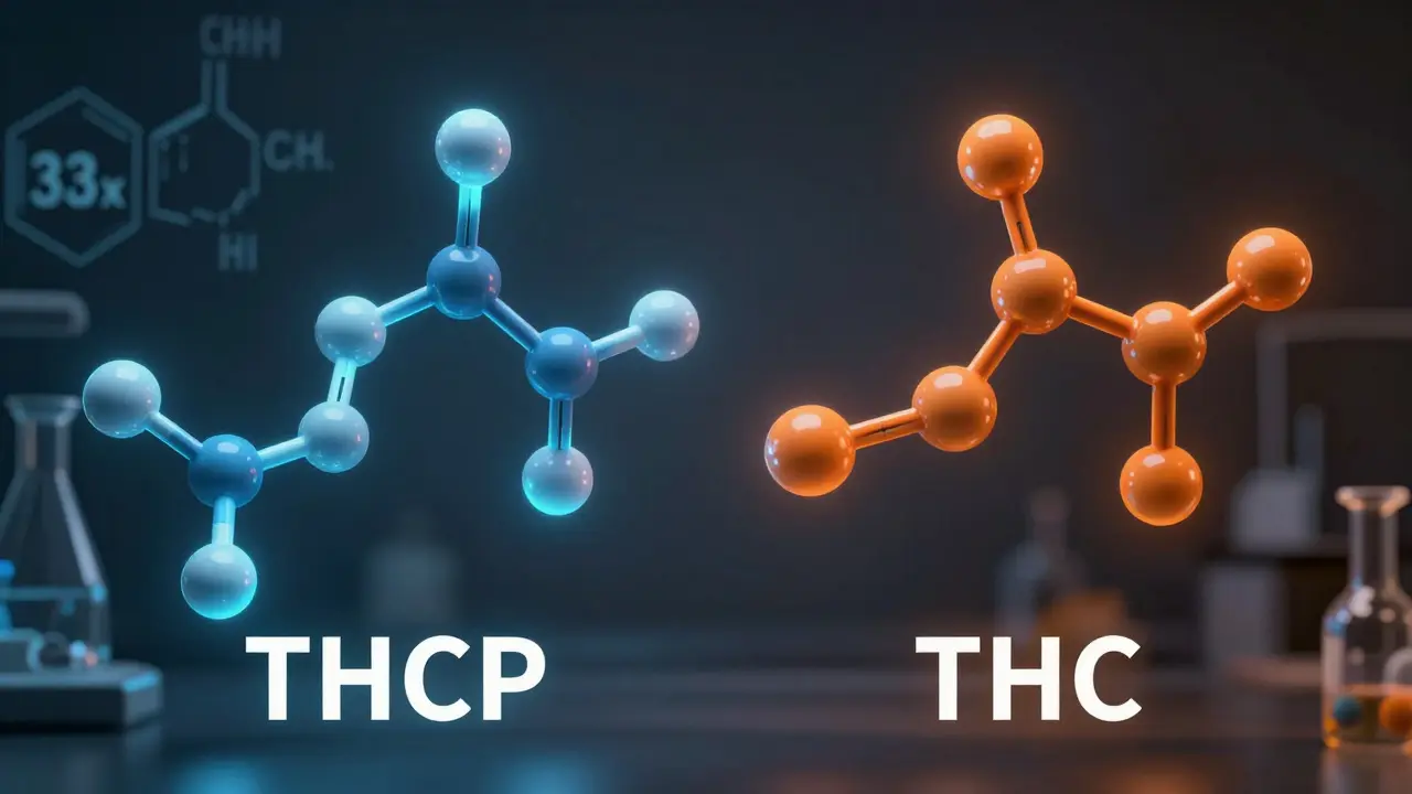 Co je účinnost THCP a jak se porovnává s THC?