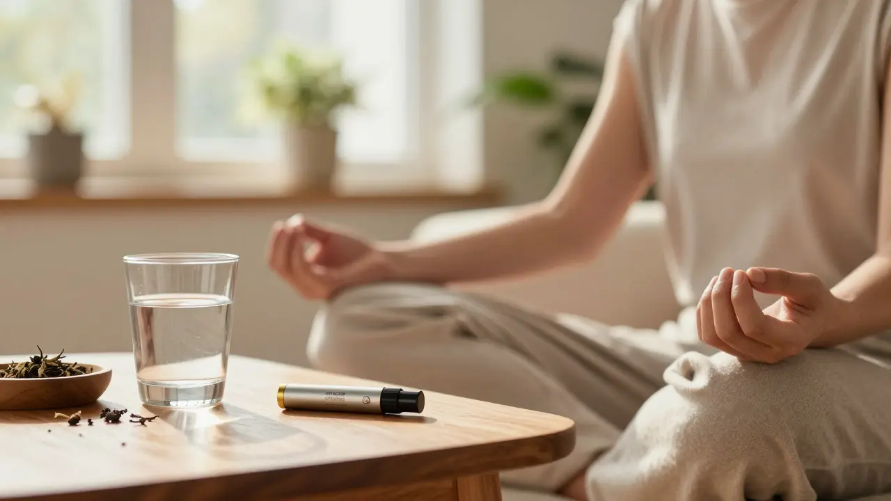 Klidné prostředí s kartáží na stole