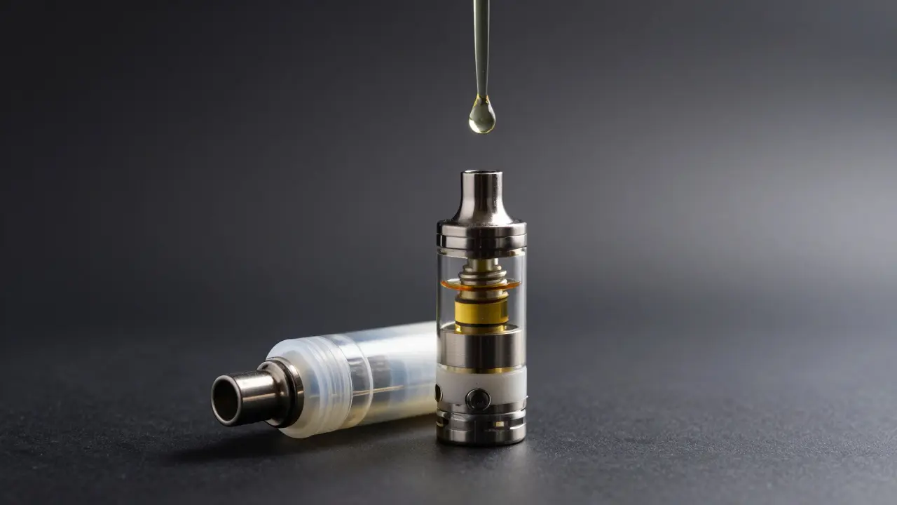 Kvalitní keramický atomizátor pro THC olej vedle levného náhradního dílu